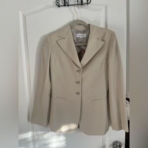Calvin Klein Cream Classic Women's Blazer
